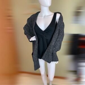 Athleta Women's Gray Open-Front Sweater